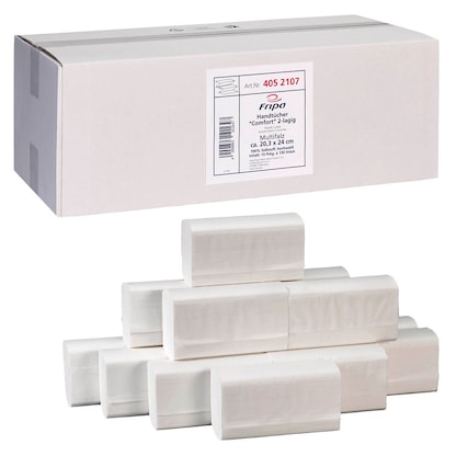 Artikelbild für FRIPA Papierhandtücher 4052107 Comfort Zick-Zack-Falzung 2-lagig 2.250 Tücher, Artikelnummer 532618