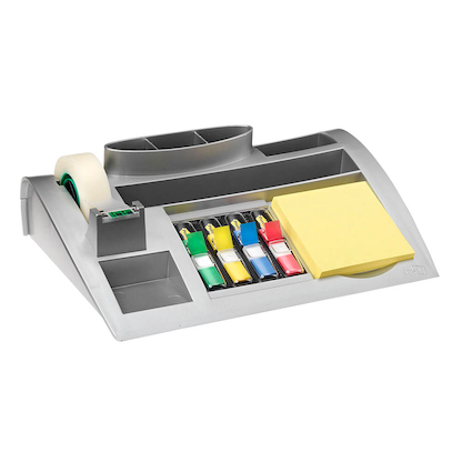Artikelbild für Post-it® Schreibtisch-Organizer C50 silber ABS-Kunststoff 7 Fächer 25,6 x 16,8 x 6,8 cm, Artikelnummer 484691