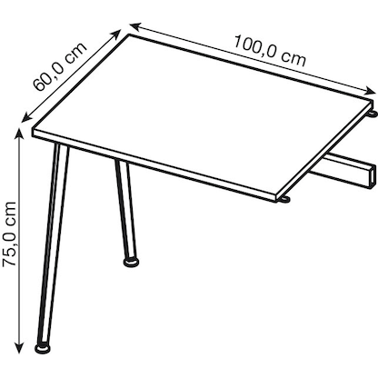 Artikelbild 4 für Quadrifoglio Anbautisch X3 beton, grau rechteckig 100,0 x 60,0 x 75,0 cm, Artikelnummer 592459