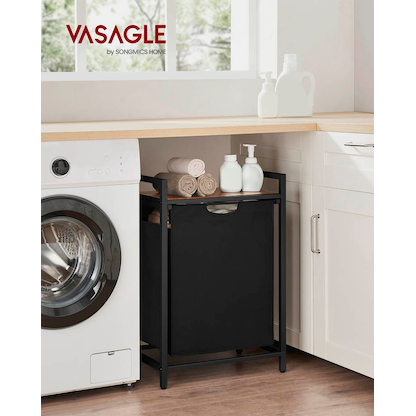 Artikelbild 3 für VASAGLE Wäschekorb braun, schwarz, 1 St., Artikelnummer 438859