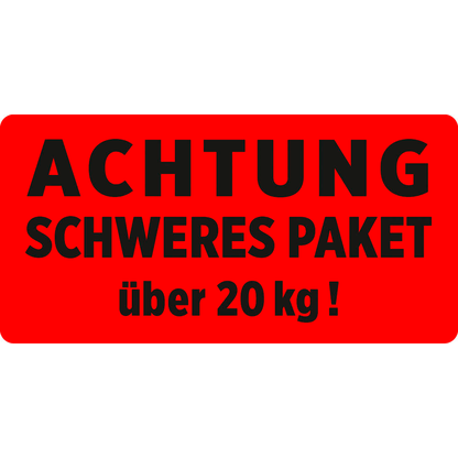 Artikelbild 2 für AVERY Zweckform Warnetiketten rot »ACHTUNG SCHWERES PAKET über 20 kg!« 100,0 x 50,0 mm, 1 Etiketten , Artikelnummer 609402