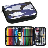 Artikelbild 1 für EBERHARD FABER Federmäppchen befüllt Camouflage grau 32-teilig, 19,6 x 13,2 cm, Artikelnummer 106686