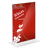 Artikelbild 1 für SIGEL gerade Tischaufsteller DIN A5 beidseitig, 1 St., Artikelnummer 113542