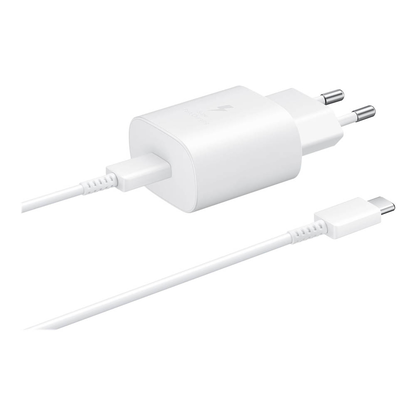 Artikelbild für SAMSUNG Ladekabel mit Adapter weiß, Kabellänge: 1,0 m, 25 Watt, Artikelnummer 250557