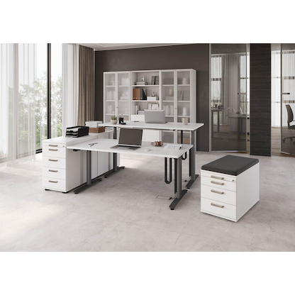 Artikelbild 6 für HAMMERBACHER Kabelführung 130,0 cm schwarz, Artikelnummer 743084