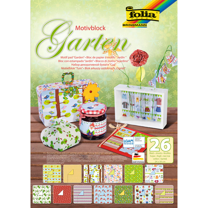 Artikelbild für folia Motivblock Garten farbsortiert 80/270 g/qm 26 St., Artikelnummer 962643