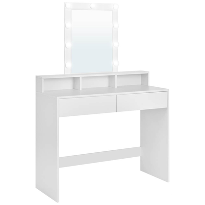 Artikelbild für VASAGLE Schminktisch rechteckig Melamin, Spanplatte weiß 100,0 cm 40,0 cm, 1 St., Artikelnummer 439287