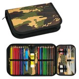Artikelbild 1 für EBERHARD FABER Federmäppchen befüllt Camouflage grün 32-teilig, 19,6 x 13,2 cm, Artikelnummer 106718