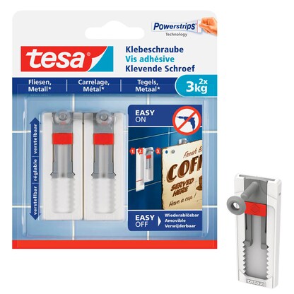 Artikelbild für tesa Klebeschraube für max. 3,0 kg, 2,4 x 6,4 cm, 2 St., Artikelnummer 399004