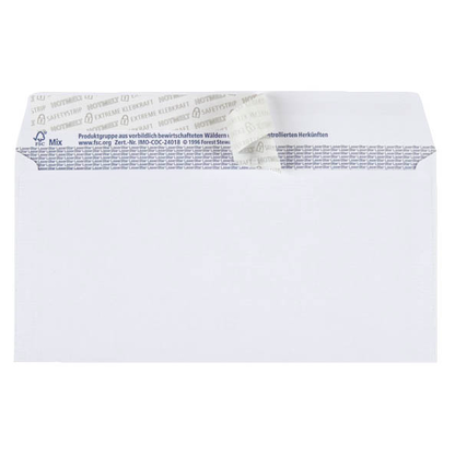 Artikelbild 3 für BONG Briefumschläge TopSTAR DIN lang mit Fenster hochweiß haftklebend 250 St., Artikelnummer 121210