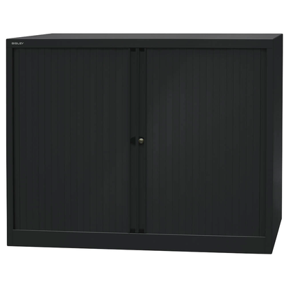 Artikelbild 5 für BISLEY Rollladenschrank schwarz 2 Fachböden 120,0 x 43,0 x 103,0 cm, Artikelnummer 924217