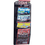 Artikelbild 1 für helit Wandprospekthalter Mesh schwarz DIN A4 5 Fächern 26,0 x 10,4 x 71,8 cm, 1 St., Artikelnummer 576316