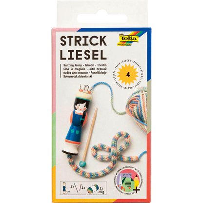 Artikelbild für folia Bastelset Strickliesel mehrfarbig, Artikelnummer 198261