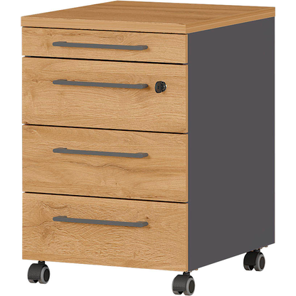 Artikelbild für GERMANIA Agenda Home Rollcontainer grafit, grandson-eiche 4 Auszüge 42,0 x 49,0 x 61,0 cm, Artikelnummer 121844