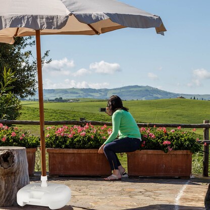 Artikelbild 5 für relaxdays Sonnenschirmständer weiß, Kunststoff, Artikelnummer 767721