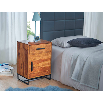 Artikelbild 3 für WOHNLING Nachttisch rechteckig Massivholz sheesham 35,0 x 45,0 x 65,0 cm, 1 St., Artikelnummer 166669