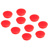 Artikelbild 1 für FRANKEN Haftmagnet Magnete rot, Kunststoff Ø 2,4 x 0,63 cm, 10 St., Artikelnummer 530477