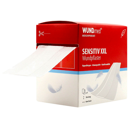 Artikelbild für WUNDmed® Pflaster Sensitiv-Hypoallergen 05-034 weiß 6,0 cm x 5,0 m, 1 St., Artikelnummer 471179