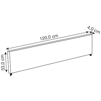 Artikelbild 2 für PAPERFLOW Tischtrennwand, schwarz 120,0 x 33,0 cm, 1 St., Artikelnummer 528024
