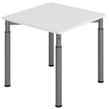 Artikelbild 1 für HAMMERBACHER Mirakel höhenverstellbarer Schreibtisch lichtgrau quadratisch, 4-Fuß-Gestell grau 80,0 x 80,0 cm, Artikelnummer 998732