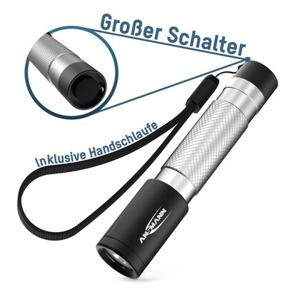 Artikelbild 4 für ANSMANN Daily Use 50B LED Taschenlampe silber, 55 Lumen, 1 St., Artikelnummer 847414