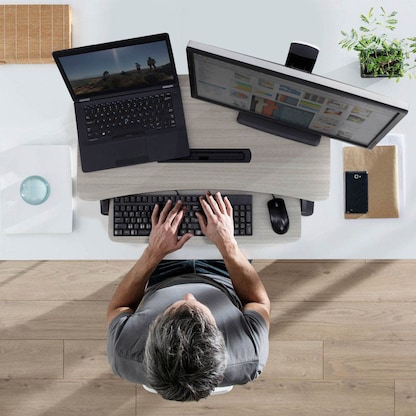 Artikelbild 8 für ergotron Monitorständer WorkFit-Z Mini grau, Artikelnummer 869273