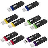 Artikelbild 1 für EMTEC USB-Sticks Flash Drives rot, gelb, blau, grün, lila 16 GB, 10 St., Artikelnummer 883563