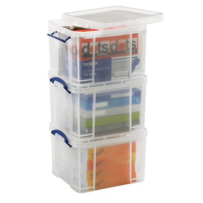 Artikelbild 3 für 2 + 1 GRATIS: Really Useful Box Aufbewahrungsboxen 2x 35,0 l transparent 48,0 x 39,0 x 31,0 cm, 2 St. + GRATIS 1 St., Artikelnummer 475798