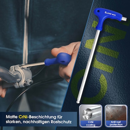 Artikelbild 5 für S&R Innensechskantschlüssel-Satz 365.535.010 2 x 100 mm, 2,5 x 100 mm, 3 x 100 mm, 4 x 150 mm, 5 x 150 mm, 5,5 x 150 mm, 6 x 150 mm, 7 x 150 mm, 8 x 200 mm, 10 x 200 mm, Artikelnummer 390399