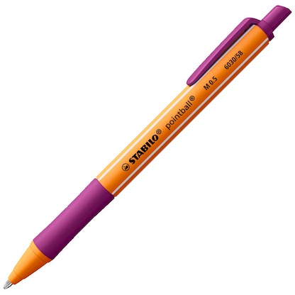 Artikelbild für STABILO Kugelschreiber pointball orange, Schreibfarbe: lila, 1 St., Artikelnummer 107599