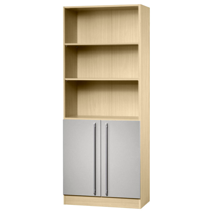 Artikelbild für HAMMERBACHER Regalschrank Sira, V7700/3/S/RE ahorn, silber 80,0 x 42,0 x 200,4 cm, 1 St., Artikelnummer 199166