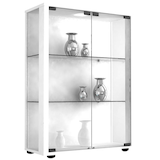 Artikelbild 1 für VCM my home Sintalo Vitrine weiß 2 Fachböden mit Beleuchtung, Artikelnummer 781524