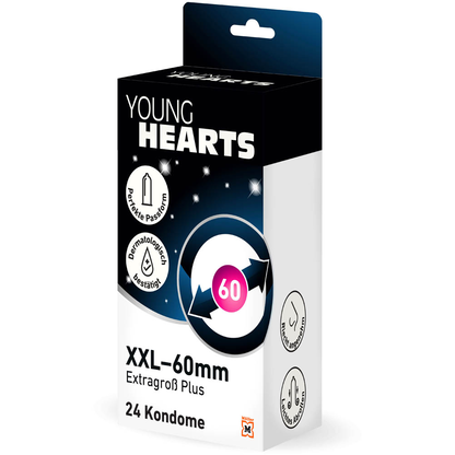 Artikelbild für YOUNG HEARTS Kondome XXL - Extragroß Plus, 24 St., Artikelnummer 109829