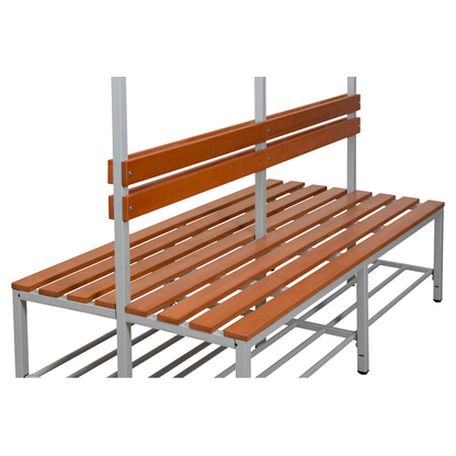 Artikelbild 3 für Gürkan Garderobenbank mit Haken und Schuhrost 107376 grau, buche Holz 200,0 cm, Artikelnummer 562874