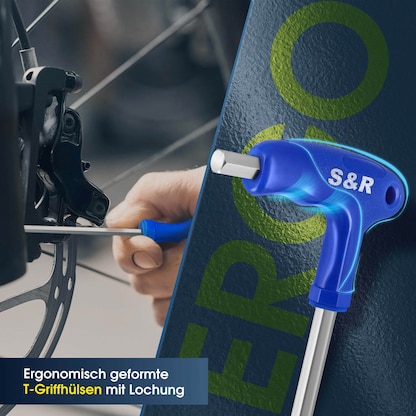 Artikelbild 6 für S&R Innensechskantschlüssel-Satz 365.535.010 2 x 100 mm, 2,5 x 100 mm, 3 x 100 mm, 4 x 150 mm, 5 x 150 mm, 5,5 x 150 mm, 6 x 150 mm, 7 x 150 mm, 8 x 200 mm, 10 x 200 mm, Artikelnummer 390399