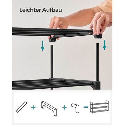 Artikelbild 9 für SONGMICS Schuhregal schwarz 92,0 x 30,0 x 54,0 cm, 1 St., Artikelnummer 438677