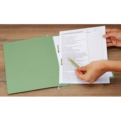 Artikelbild 4 für bene Hängehefter Vetro Mobil Karton moosgrün DIN A4 1x kaufmännische Heftung, 50 St., Artikelnummer 433557