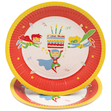 Artikelbild 1 für PROnappe Pappteller Superheld mehrfarbig Ø 23,0 cm, 10 St., Artikelnummer 345326