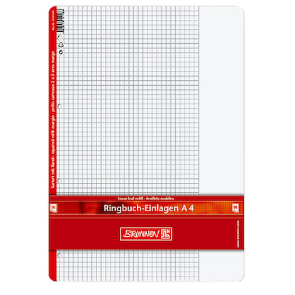 Artikelbild für BRUNNEN Ringbucheinlagen A4 kariert, 50 Blätter, Artikelnummer 706424