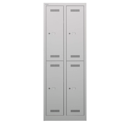 Artikelbild für BISLEY Spind MonoBloc ML06D2 lichtgrau ML06D2645, 4 Schließfächer 61,0 x 50,0 x 170,0 cm, Artikelnummer 571392