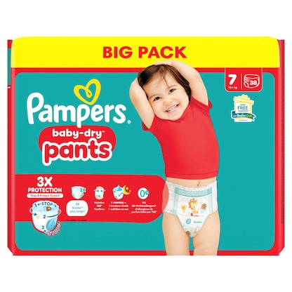Artikelbild 2 für Pampers® Windeln baby-dry™ BIG PACK Gr. 7 (15+ kg) für Kids und Teens, 38 St., Artikelnummer 585347