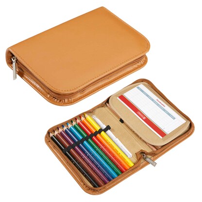 Artikelbild für BRUNNEN Federmäppchen befüllt braun 14-teilig, 19,5 x 13,5 cm, Artikelnummer 498471