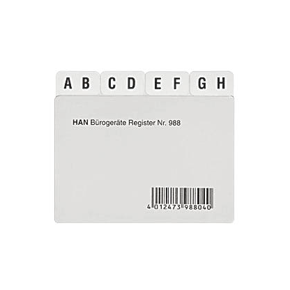 Artikelbild für HAN Karteikartenregister A-Z transparent, Artikelnummer 576579
