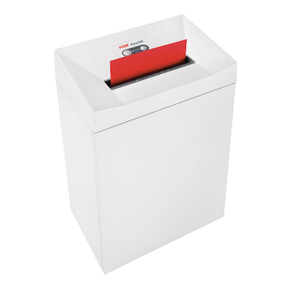 Artikelbild für HSM Pure 530 Aktenvernichter mit Partikelschnitt P-5, 1,9 x 15 mm, bis 11 Blatt, weiß, Artikelnummer 558544