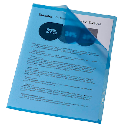 Artikelbild 3 für LEITZ Sichthüllen 4000 DIN A4 blau genarbt 0,13 mm, 100 St., Artikelnummer 944496