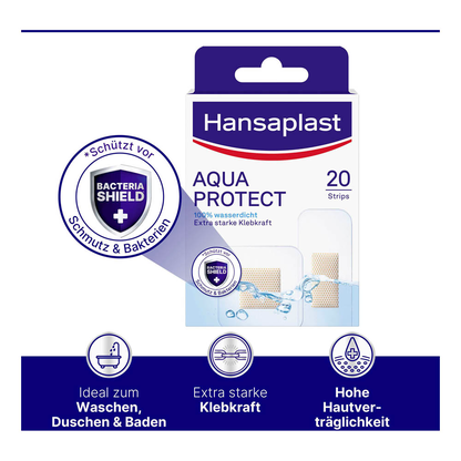 Artikelbild 4 für Hansaplast Pflaster AQUA PROTECT 4808200006 transparent, 20 St., Artikelnummer 497687