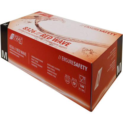 Artikelbild 3 für NITRAS MEDICAL unisex Einmalhandschuhe RED WAVE rot Größe M, 100 St., Artikelnummer 684874