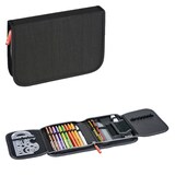 Artikelbild 1 für BRUNNEN Federmäppchen befüllt schwarz 16-teilig, 19,5 x 13,5 cm, Artikelnummer 925984