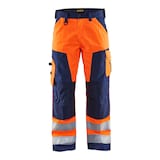 Artikelbild 1 für BLAKLÄDER® Herren Warnschutzhose 1566 orange, marine Größe 54, Artikelnummer 779811
