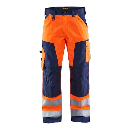 Artikelbild für BLAKLÄDER® Herren Warnschutzhose 1566 orange, marine Größe 32, Artikelnummer 780231